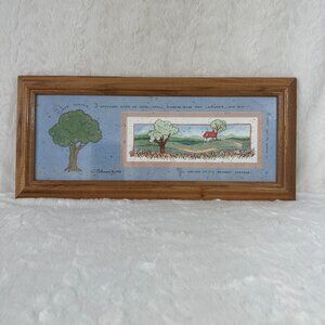 Vintage J. Coleman 1993 "Dear Sister" Framed Watercolor Print Heartfelt quote